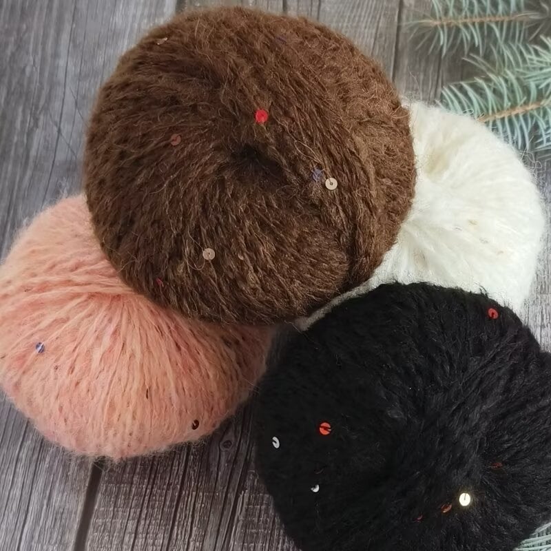 Νήμα παγιέτες από αλπάκα και mohair, worsted spun, μορφή: ρολά, προέλευση: Χεμπέι Μπαοντίν, κατάλληλο για πλέξιμο