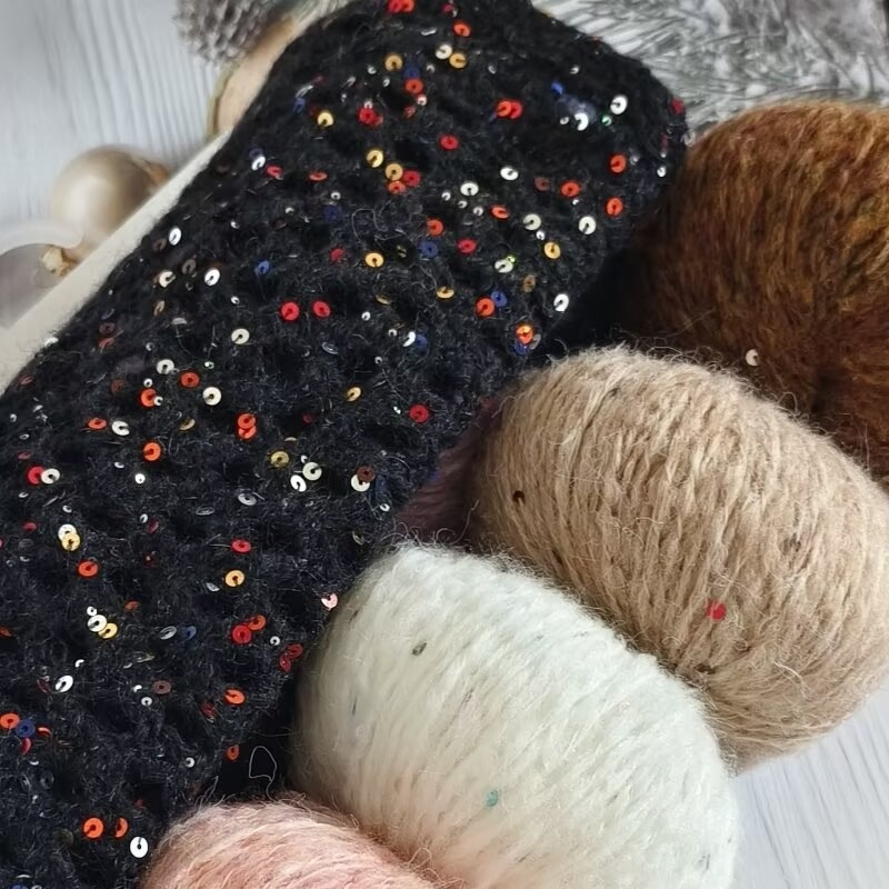 Νήμα παγιέτες από αλπάκα και mohair, worsted spun, μορφή: ρολά, προέλευση: Χεμπέι Μπαοντίν, κατάλληλο για πλέξιμο