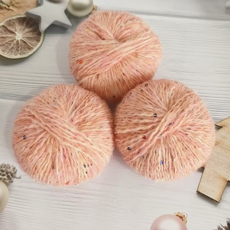 Νήμα παγιέτες από αλπάκα και mohair, worsted spun, μορφή: ρολά, προέλευση: Χεμπέι Μπαοντίν, κατάλληλο για πλέξιμο