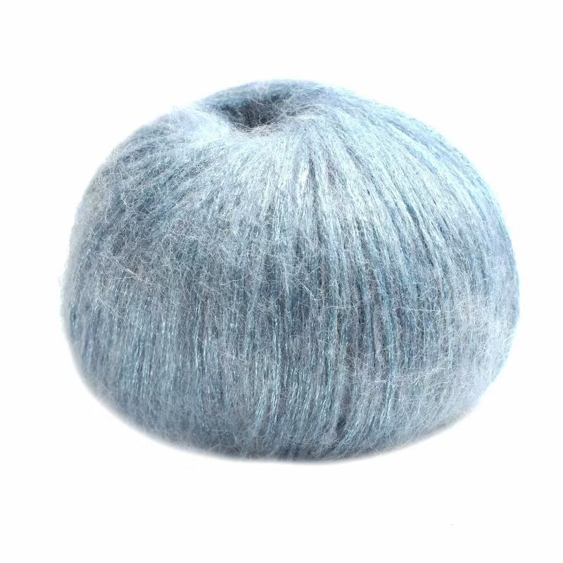 Μόχαϊρ νήμα – αεροστροφή, γραμμή Reunion, για χειροποίητο πλέξιμο, σπρέι μόχαϊρ, Blue Tears