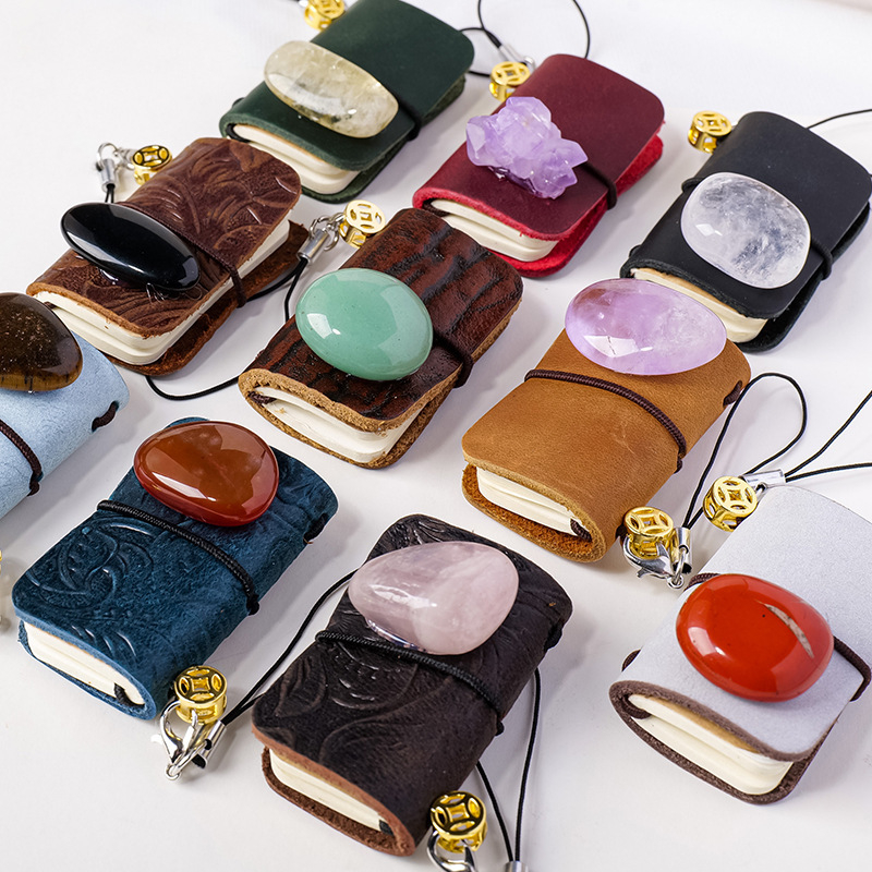 Mini caiet din cristal cu charm pentru geantă (Material: Cristal; Brand: Appen Crystal Crafts; Stil: Simplitate modernă; Ambalare: pungă PP)