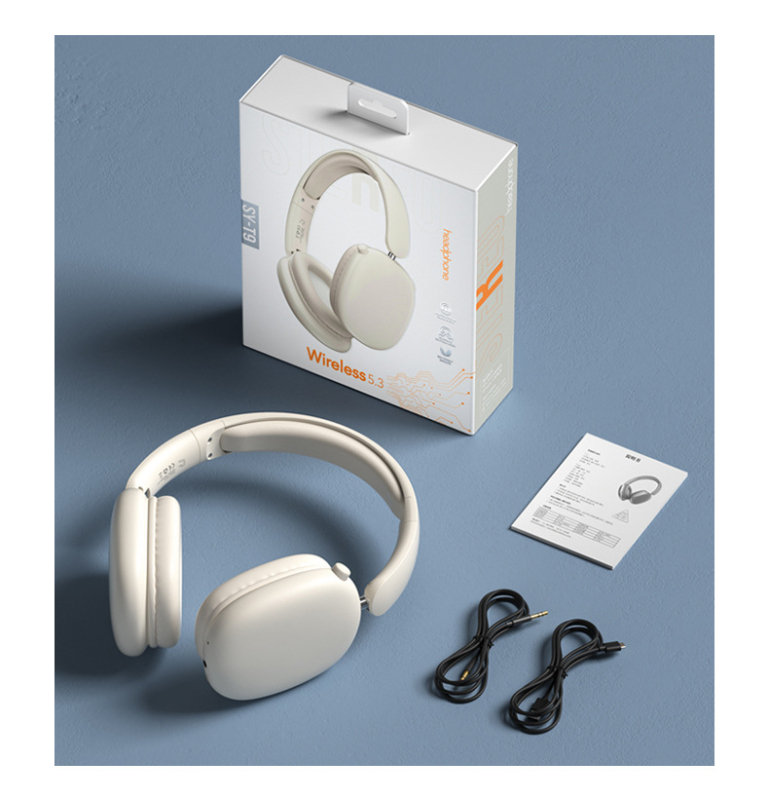 Belaidės žaidimų ausinės virš ausų su Bluetooth 5.3, triukšmo slopinimas, 10 m diapazonas, 8+ valandų veikimo laikas