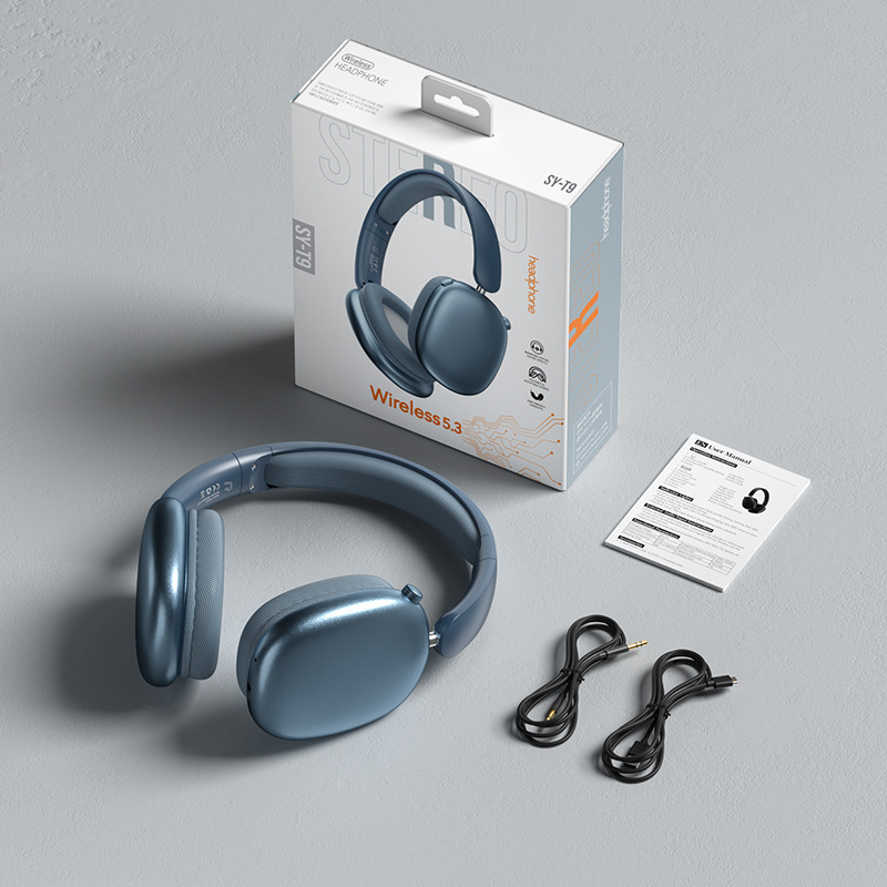 Belaidės žaidimų ausinės virš ausų su Bluetooth 5.3, triukšmo slopinimas, 10 m diapazonas, 8+ valandų veikimo laikas