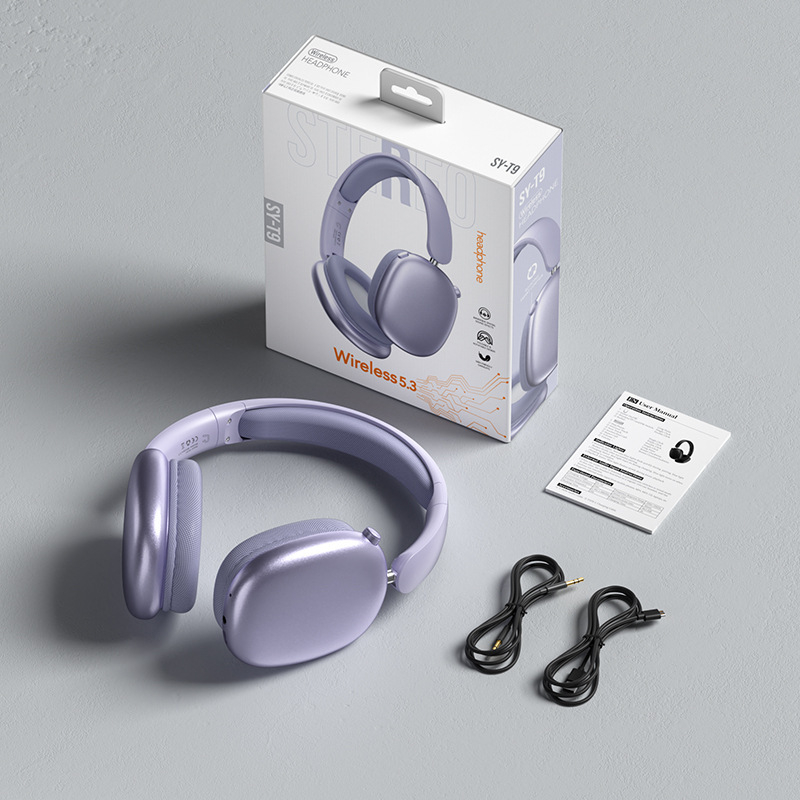 Belaidės žaidimų ausinės virš ausų su Bluetooth 5.3, triukšmo slopinimas, 10 m diapazonas, 8+ valandų veikimo laikas