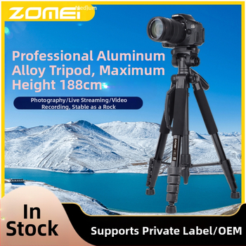 Zomei Q188 statīvs ar 3 asu galvu, alumīnija sakausējums, slodze 5 kg, ātrās atbrīvošanas plāksne