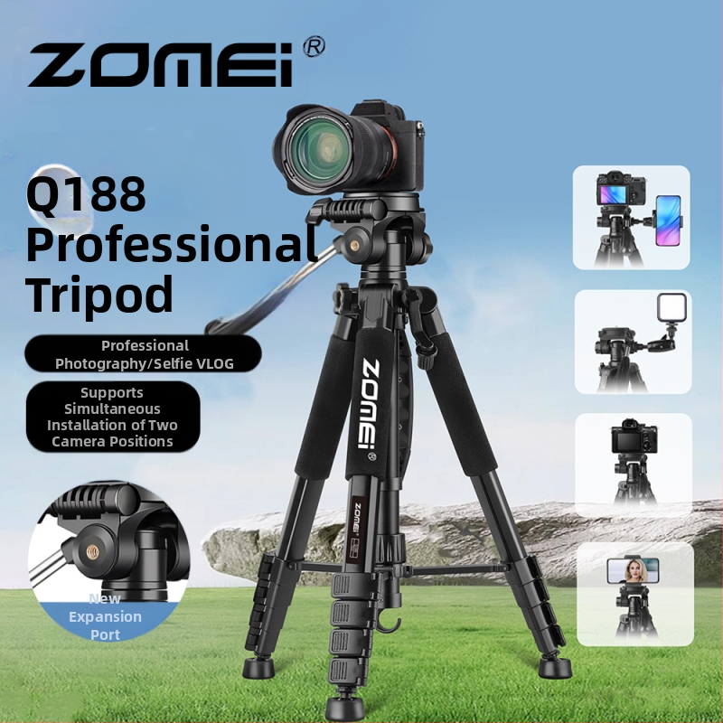 Zomei Q188 Трипод със 3-осева глава, алуминиева сплав, капацитет 5 кг, система за бързо освобождаване