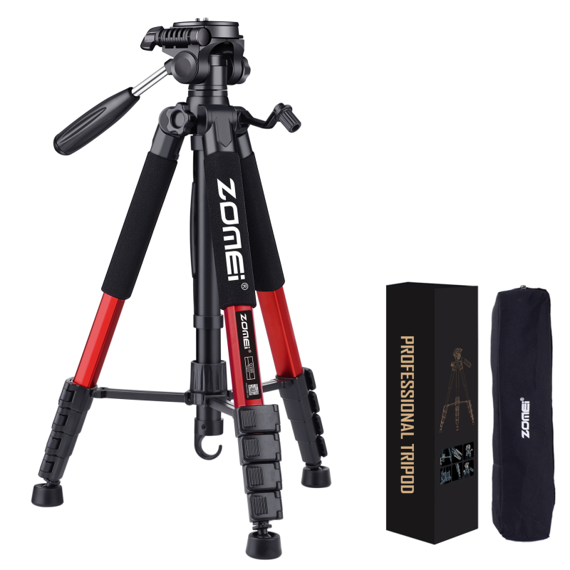 Zomei Q188 statīvs ar 3 asu galvu, alumīnija sakausējums, slodze 5 kg, ātrās atbrīvošanas plāksne