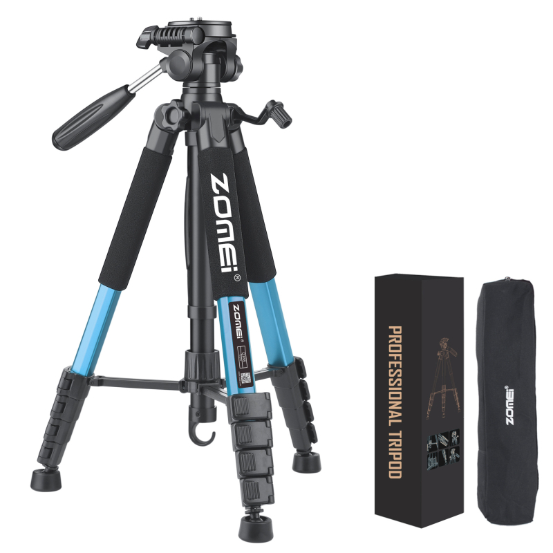 Zomei Q188 statīvs ar 3 asu galvu, alumīnija sakausējums, slodze 5 kg, ātrās atbrīvošanas plāksne