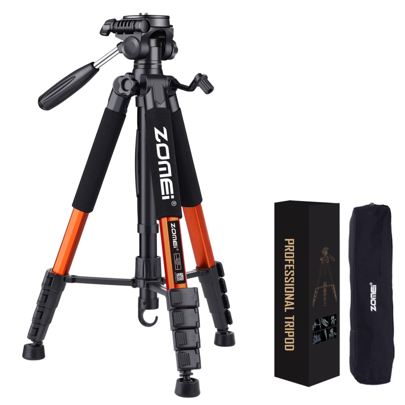 Zomei Q188 statīvs ar 3 asu galvu, alumīnija sakausējums, slodze 5 kg, ātrās atbrīvošanas plāksne