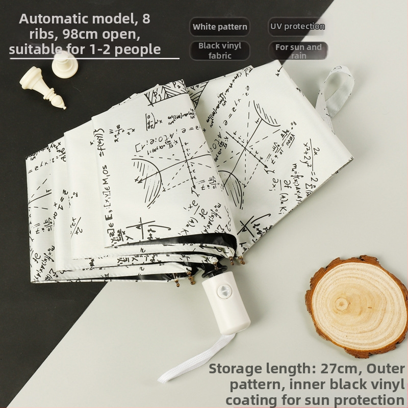 Umbrelă pliabilă cu design ursuleț desen animat, 8 arce din oțel, țesătură 190T cu acoperire vinil, deschidere automată, închidere semiautomată, protecție UV UPF 30+