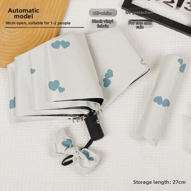 Сгъваем чадър с карикатурно мече дизайн, 8 стоманени ребра, плат 190T с винил покритие, автоматично отваряне, полуавтоматично затваряне, UV защита UPF > 30