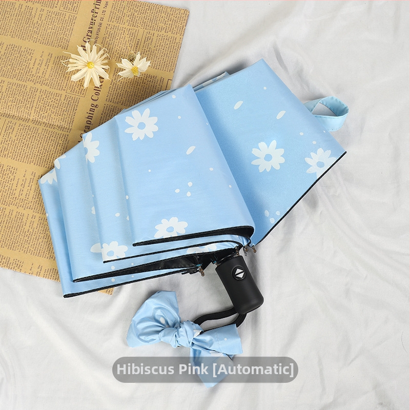 Сгъваем чадър с карикатурно мече дизайн, 8 стоманени ребра, плат 190T с винил покритие, автоматично отваряне, полуавтоматично затваряне, UV защита UPF > 30