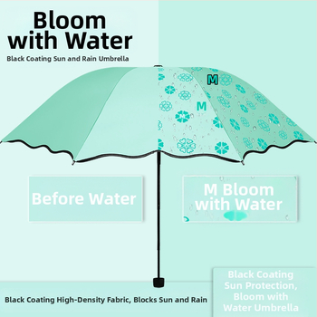 Γυναικεία διπλής χρήσης αναδιπλούμενη ομπρέλα για ήλιο και βροχή, χειροκίνητο άνοιγμα/κλείσιμο, UPF 50+, 8 ατσάλινα ραβδιά, βάρος 320 g