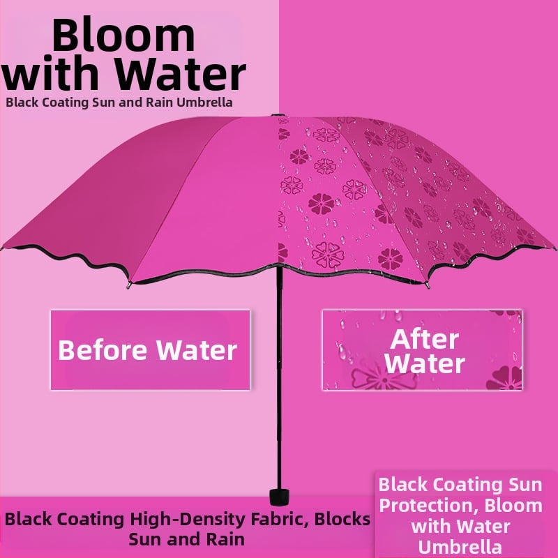 Γυναικεία διπλής χρήσης αναδιπλούμενη ομπρέλα για ήλιο και βροχή, χειροκίνητο άνοιγμα/κλείσιμο, UPF 50+, 8 ατσάλινα ραβδιά, βάρος 320 g