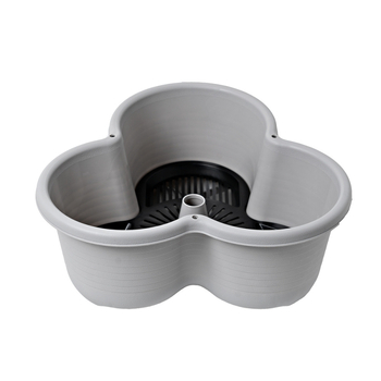 Γλάστρα, πλαστική, αναπνεύσιμη, βιοδιασπώμενη, ανθεκτική στο νερό και στην ξηρασία; πολλών χρήσεων: συνδυαστική, επιτραπέζια, δάπεδο, κρεμαστή; κατασκευή: έγχυση