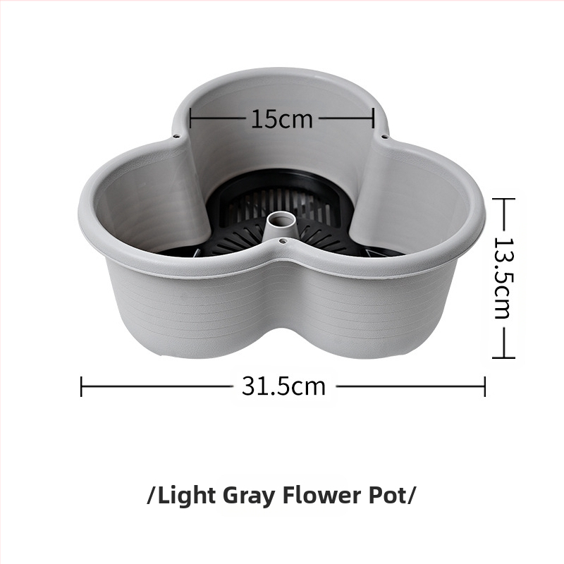 Γλάστρα, πλαστική, αναπνεύσιμη, βιοδιασπώμενη, ανθεκτική στο νερό και στην ξηρασία; πολλών χρήσεων: συνδυαστική, επιτραπέζια, δάπεδο, κρεμαστή; κατασκευή: έγχυση