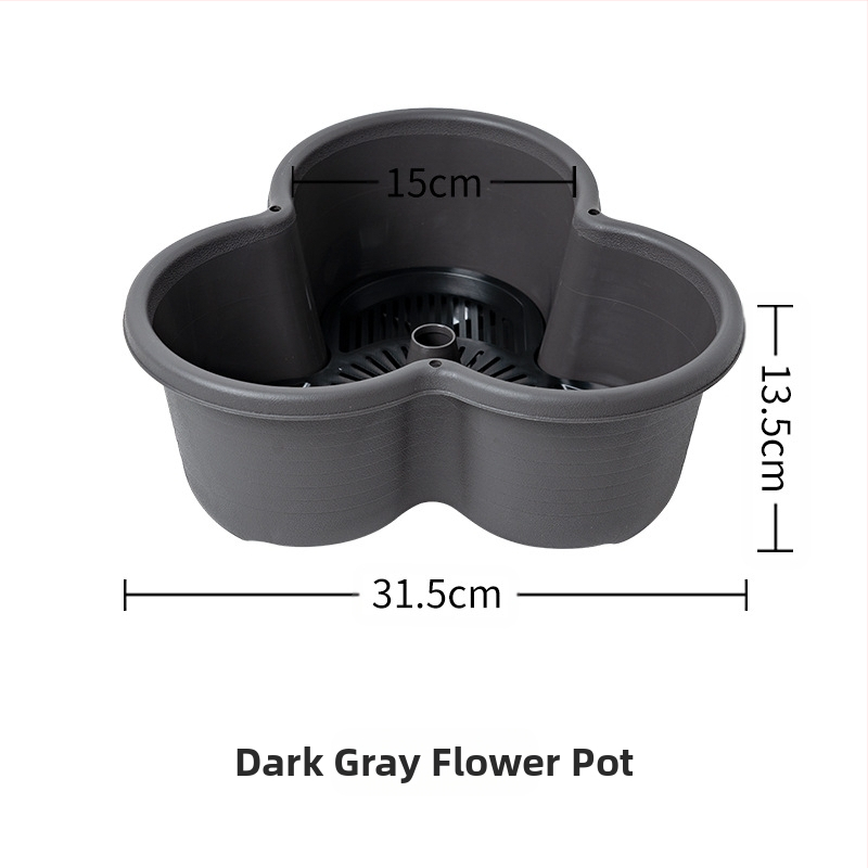 Γλάστρα, πλαστική, αναπνεύσιμη, βιοδιασπώμενη, ανθεκτική στο νερό και στην ξηρασία; πολλών χρήσεων: συνδυαστική, επιτραπέζια, δάπεδο, κρεμαστή; κατασκευή: έγχυση