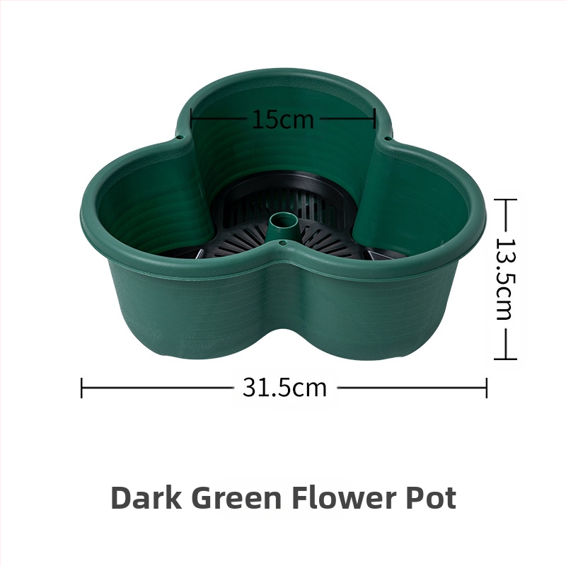 Γλάστρα, πλαστική, αναπνεύσιμη, βιοδιασπώμενη, ανθεκτική στο νερό και στην ξηρασία; πολλών χρήσεων: συνδυαστική, επιτραπέζια, δάπεδο, κρεμαστή; κατασκευή: έγχυση