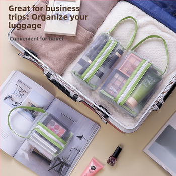 Κοσμητική τσάντα – διαφανής με δίχτυ, νάιλον + δίχτυ, στυλ τσάντας χεριού, πολυλειτουργικός ταξιδιωτικός οργανωτής αποθήκευσης καλλυντικών (Μοντέλο 01B1300)