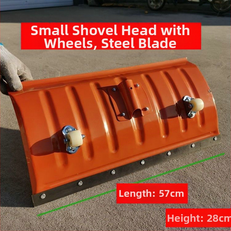 Φτυάρι χιονιού με κεφαλή από χάλυβα μέσης περιεκτικότητας σε άνθρακα και ξύλινη λαβή, βάρος 1,2 kg, πάχος κεφαλής 1,3 mm