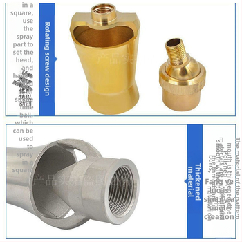 Fontano purkštukas, visiškai vario konstrukcija su 304 nerūdijančio plieno, universaliai reguliuojamas, ledų bokšto/medžio dizainas kraštovaizdžio tvenkiniams