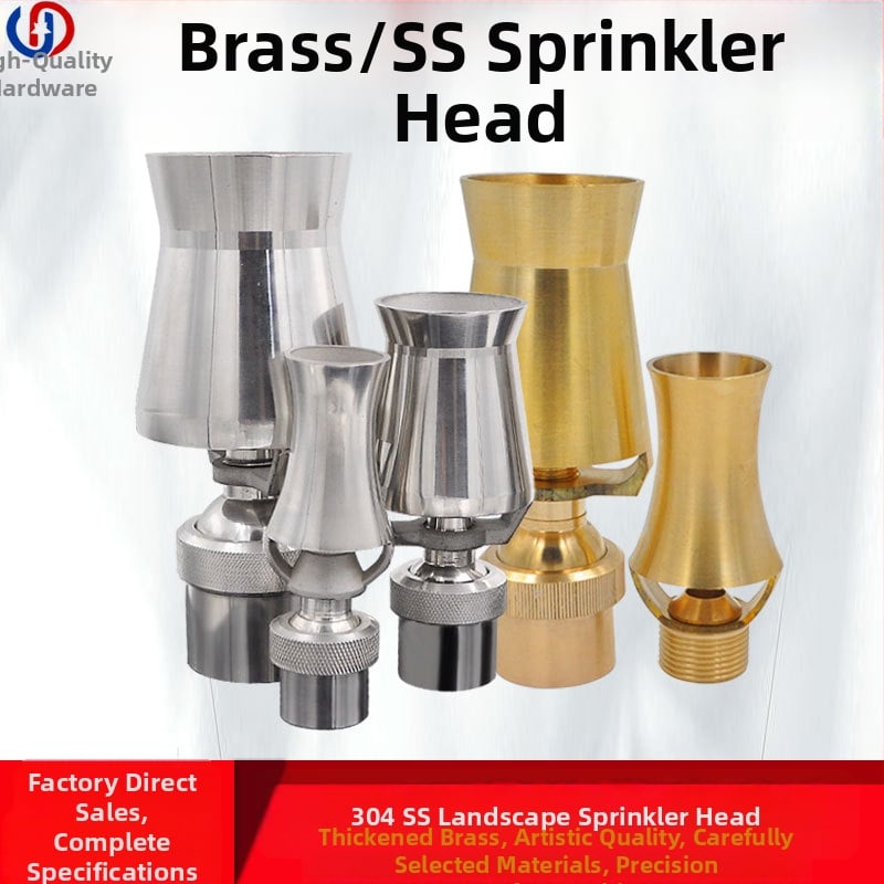 Fontano purkštukas, visiškai vario konstrukcija su 304 nerūdijančio plieno, universaliai reguliuojamas, ledų bokšto/medžio dizainas kraštovaizdžio tvenkiniams