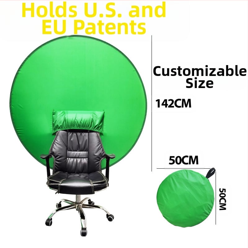 Ελαστικό διπλωτό φόντο chroma-key, πολυεστέρας, πολλαπλές διαστάσεις, κατάλληλο για φωτογραφία ταυτότητας, δυνατότητα εκτύπωσης λογότυπου