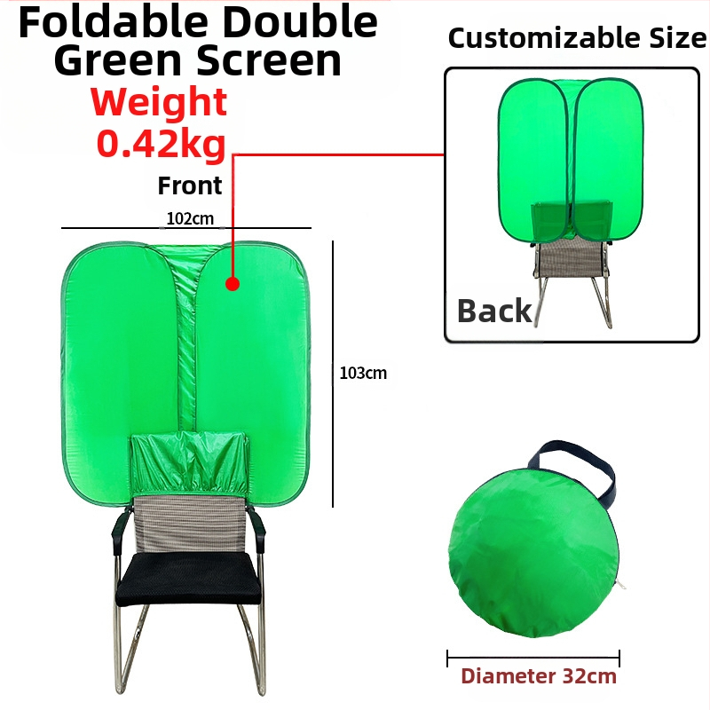 Еластично сгъващо се фоново платно за хромакей, полиестер, множество размери, подходящо за ID снимка, възможност за печат на лого