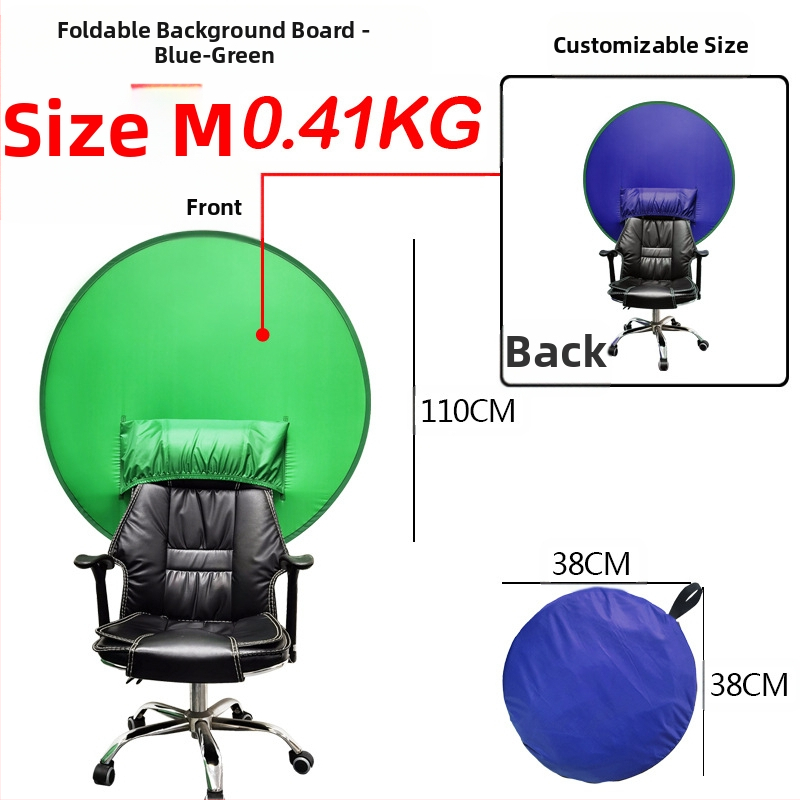 Еластично сгъващо се фоново платно за хромакей, полиестер, множество размери, подходящо за ID снимка, възможност за печат на лого