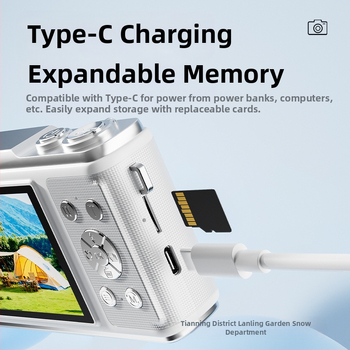 CCD ψηφιακή κάμερα – μαθητής αρχικού επιπέδου, φορητή κάμερα για ταξίδια, πλήρως αυτόματη, 50 MP, 16x οπτικό ζουμ, 16 GB εσωτερική μνήμη, USB 2.0