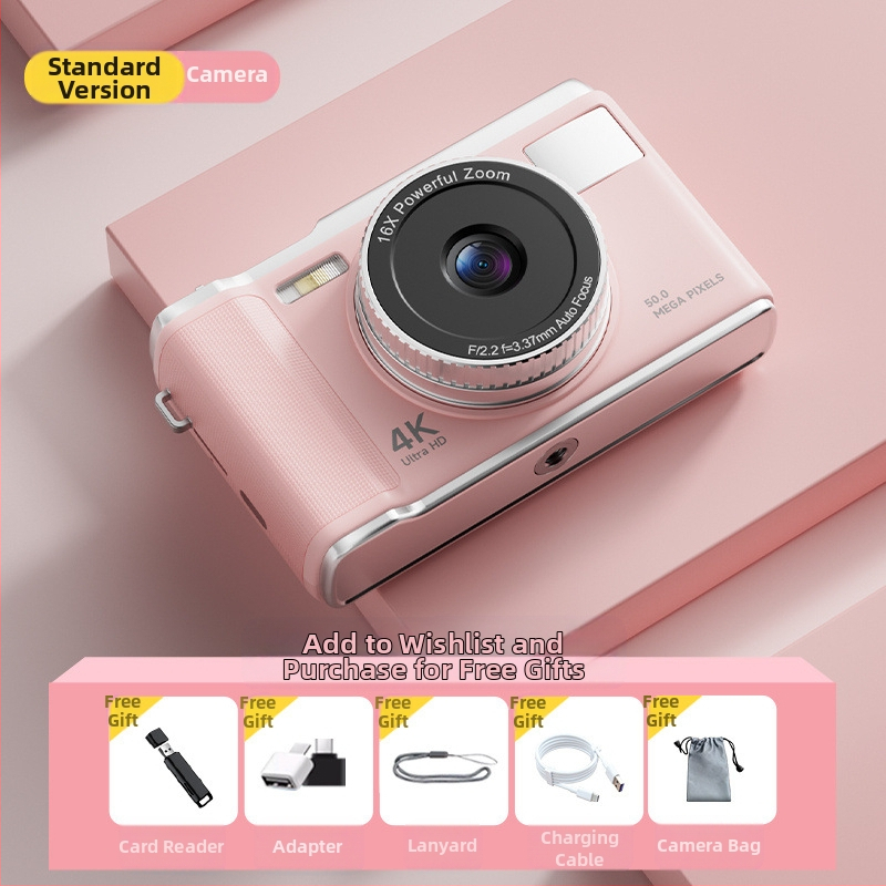 CCD ψηφιακή κάμερα – μαθητής αρχικού επιπέδου, φορητή κάμερα για ταξίδια, πλήρως αυτόματη, 50 MP, 16x οπτικό ζουμ, 16 GB εσωτερική μνήμη, USB 2.0