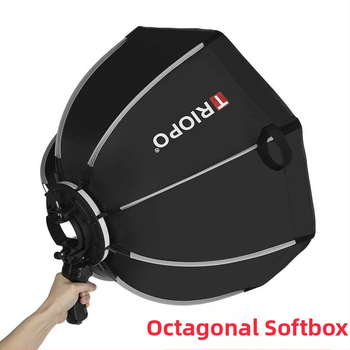 Софтбокс за осветление, октагонален, преносим с мрежеста решетка за студийна фотография