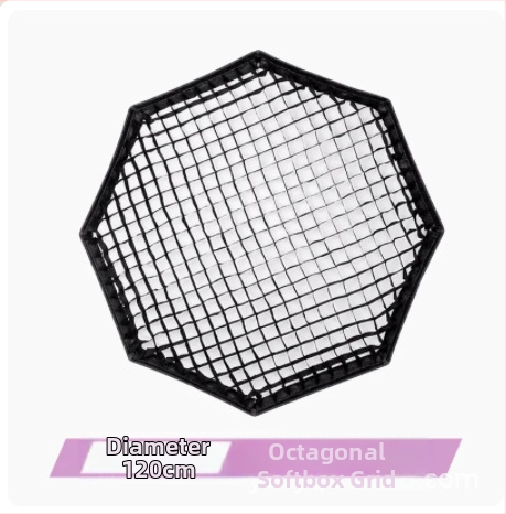 Софтбокс за осветление, октагонален, преносим с мрежеста решетка за студийна фотография