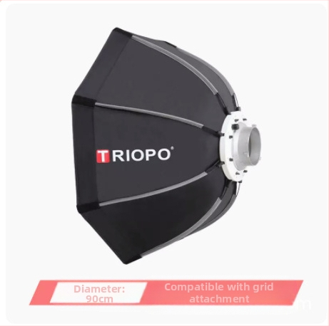 Софтбокс за осветление, октагонален, преносим с мрежеста решетка за студийна фотография