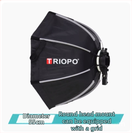 Софтбокс за осветление, октагонален, преносим с мрежеста решетка за студийна фотография