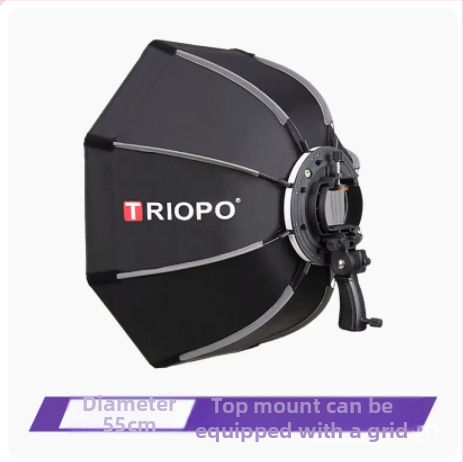 Софтбокс за осветление, октагонален, преносим с мрежеста решетка за студийна фотография