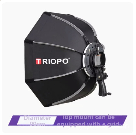 Софтбокс за осветление, октагонален, преносим с мрежеста решетка за студийна фотография