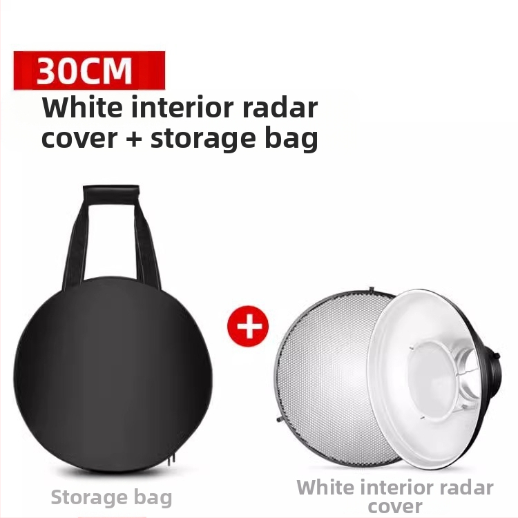 Cap radar fotografic cu grilă honeycomb pentru lumină difuză, construcție metalică, potrivit pentru portret și natură statică, încărcare maximă 2-5 kg, greutate 1 kg