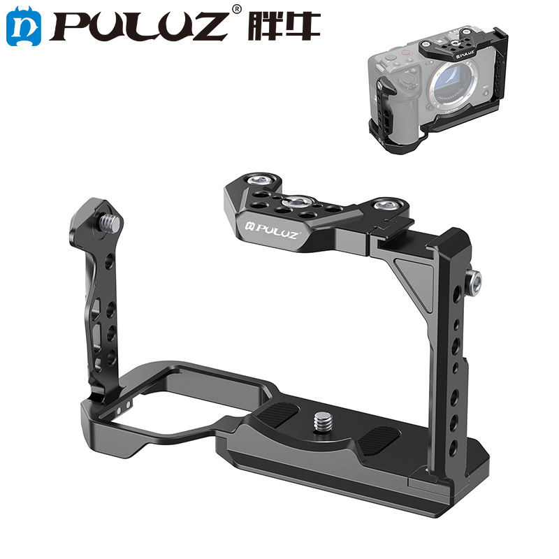 Cadru de protecție pentru cameră – extindere Cage pentru Sony A6700/A6400/ZV-E10, compatibil PU3111B/PU3117B/PU3118/PU3119, metal, 0.25 kg