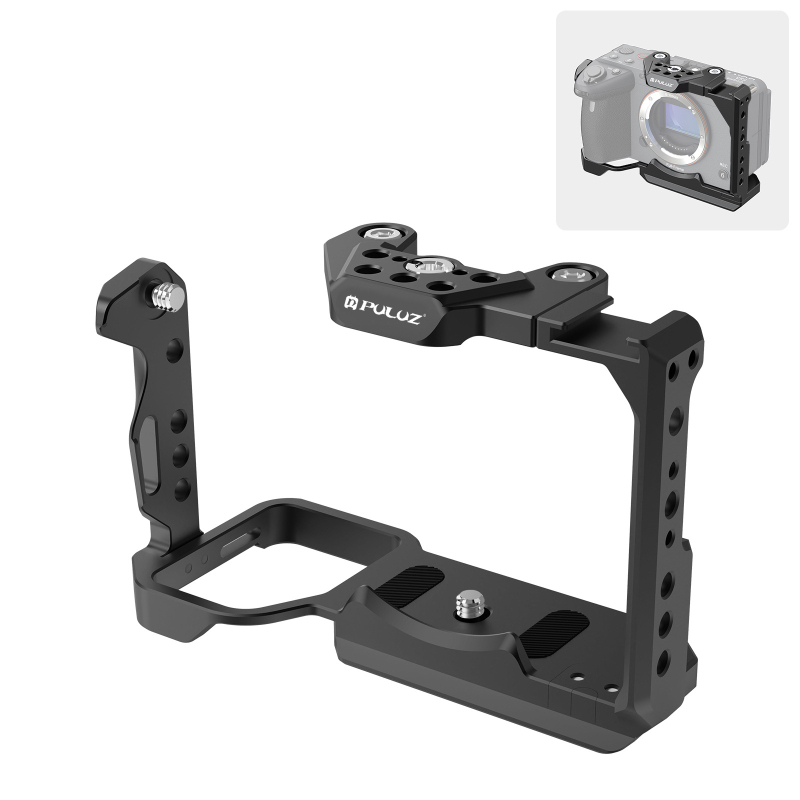 Cadru de protecție pentru cameră – extindere Cage pentru Sony A6700/A6400/ZV-E10, compatibil PU3111B/PU3117B/PU3118/PU3119, metal, 0.25 kg