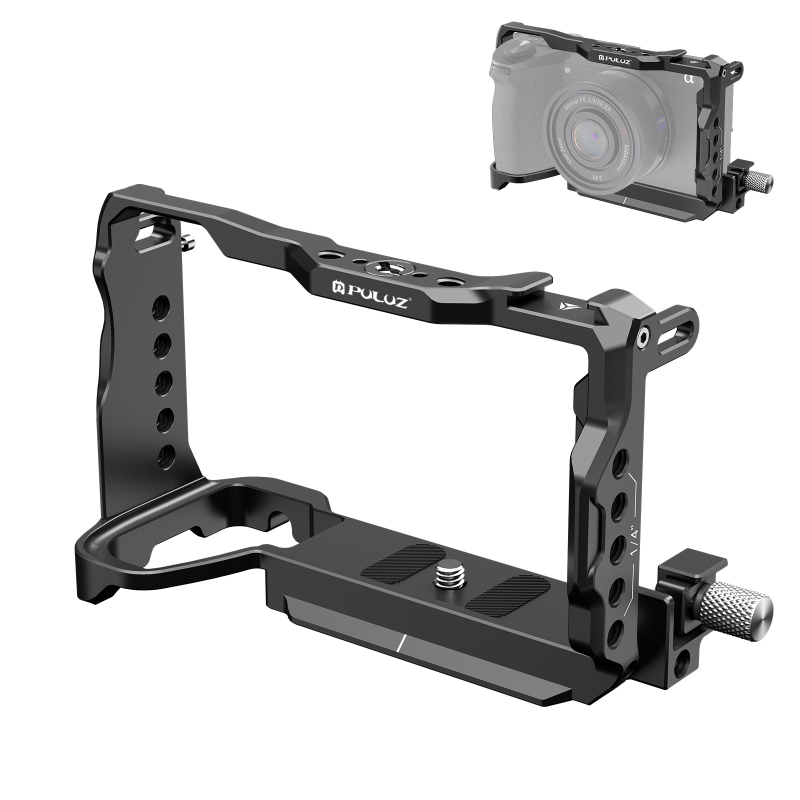 Cadru de protecție pentru cameră – extindere Cage pentru Sony A6700/A6400/ZV-E10, compatibil PU3111B/PU3117B/PU3118/PU3119, metal, 0.25 kg