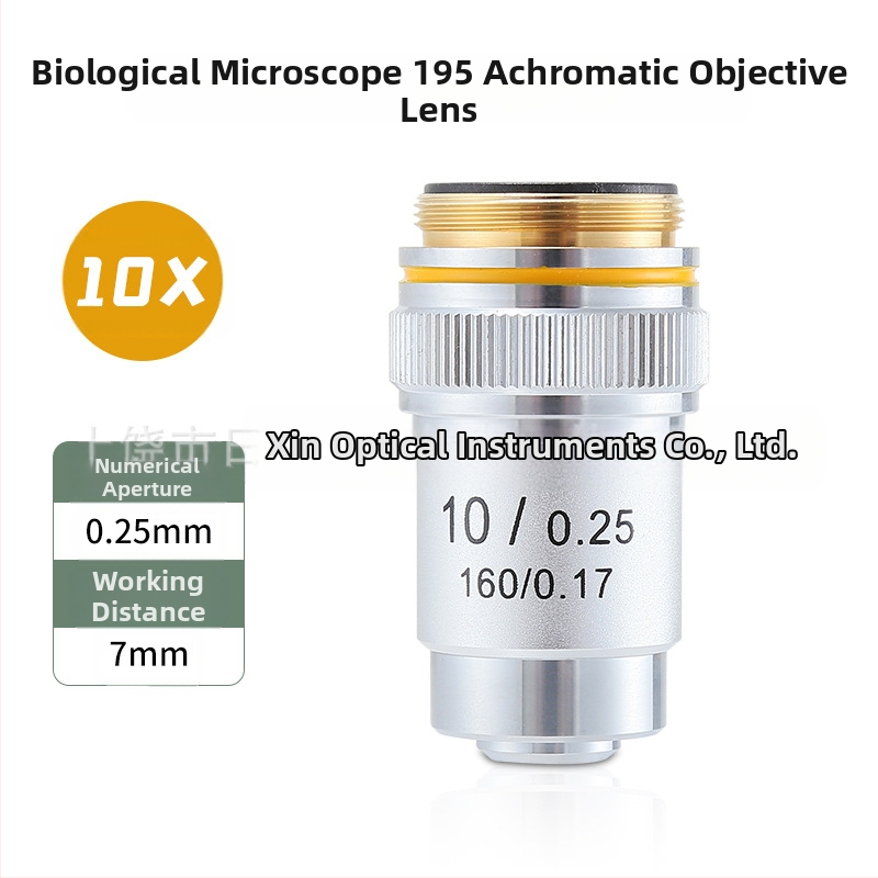 NISHAI αχρωματικός αντικειμενικός φακός μικροσκοπίου — σετ 4x/10x/20x/40x/60x; εφαρμογές: βιολογία, χημεία, έρευνα