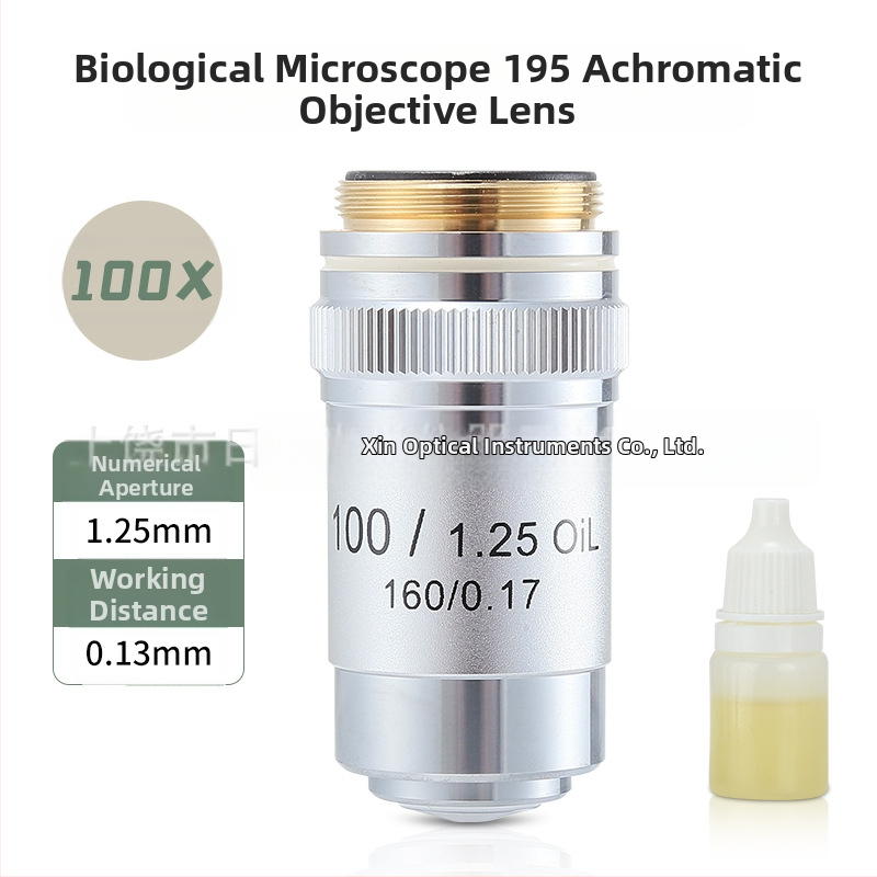 NISHAI αχρωματικός αντικειμενικός φακός μικροσκοπίου — σετ 4x/10x/20x/40x/60x; εφαρμογές: βιολογία, χημεία, έρευνα