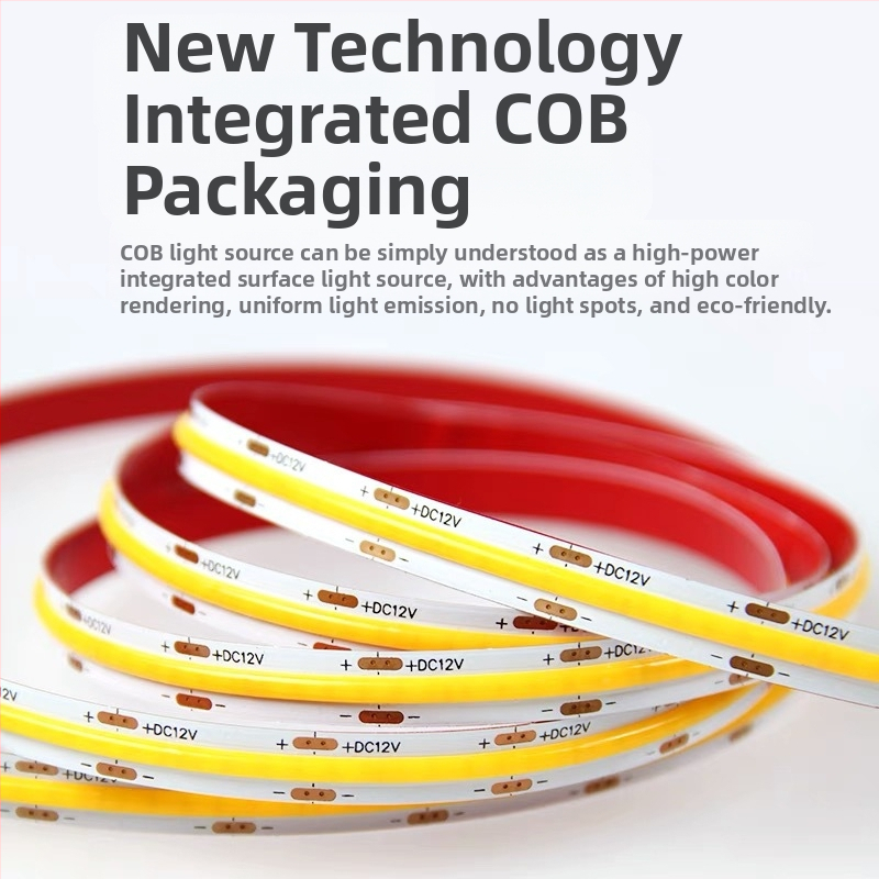 COB LED лента (самозалепваща) 24V, 8 W/m, 240 диода, CRI 90, регулируема яркост