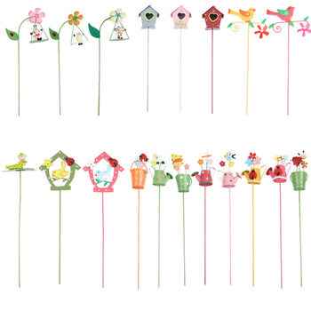 Μεταλλικό ένθετο λουλουδιού για μικρό τοπίο κήπου – διακοσμητικό κήπου, σύνδεση σε γλάστρα, φινίρισμα ψεκασμού