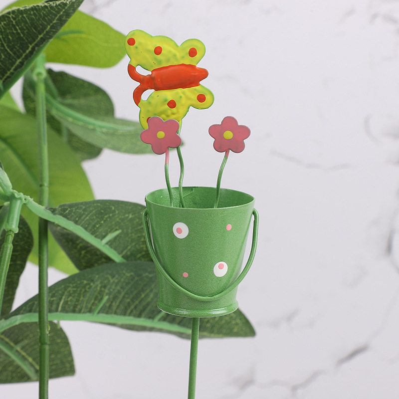 Μεταλλικό ένθετο λουλουδιού για μικρό τοπίο κήπου – διακοσμητικό κήπου, σύνδεση σε γλάστρα, φινίρισμα ψεκασμού