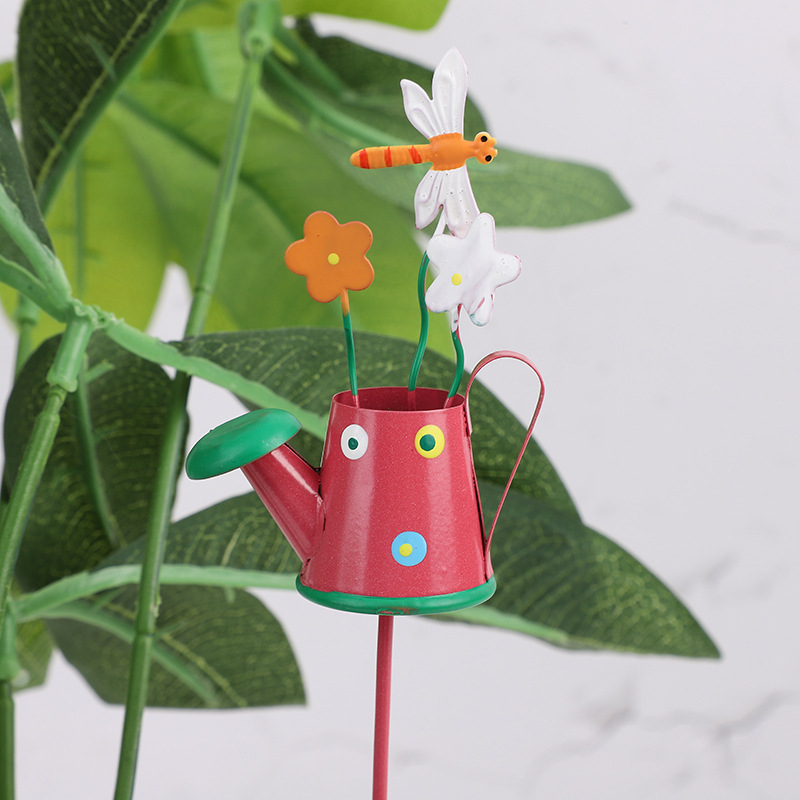 Μεταλλικό ένθετο λουλουδιού για μικρό τοπίο κήπου – διακοσμητικό κήπου, σύνδεση σε γλάστρα, φινίρισμα ψεκασμού