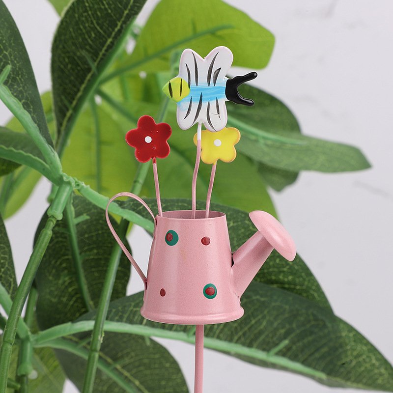 Μεταλλικό ένθετο λουλουδιού για μικρό τοπίο κήπου – διακοσμητικό κήπου, σύνδεση σε γλάστρα, φινίρισμα ψεκασμού