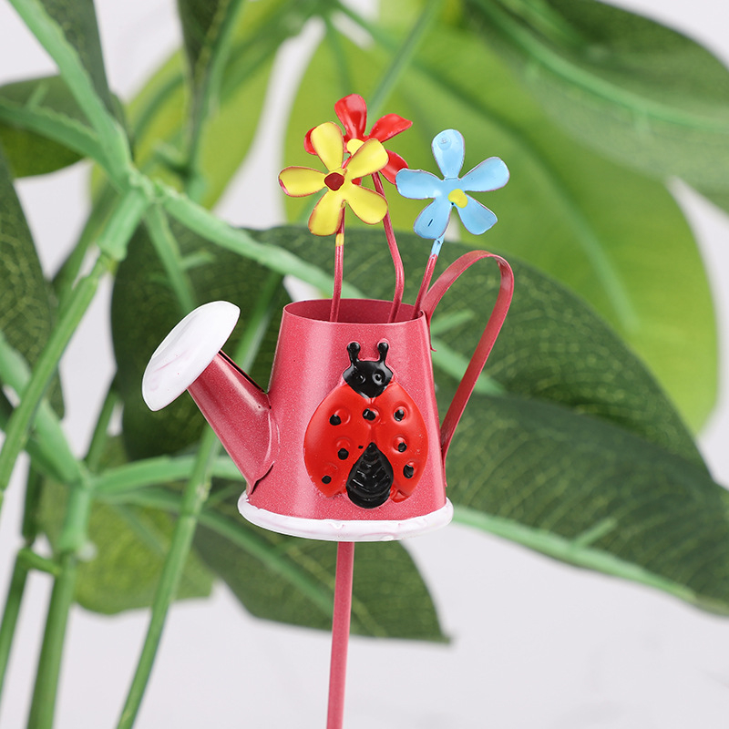 Μεταλλικό ένθετο λουλουδιού για μικρό τοπίο κήπου – διακοσμητικό κήπου, σύνδεση σε γλάστρα, φινίρισμα ψεκασμού