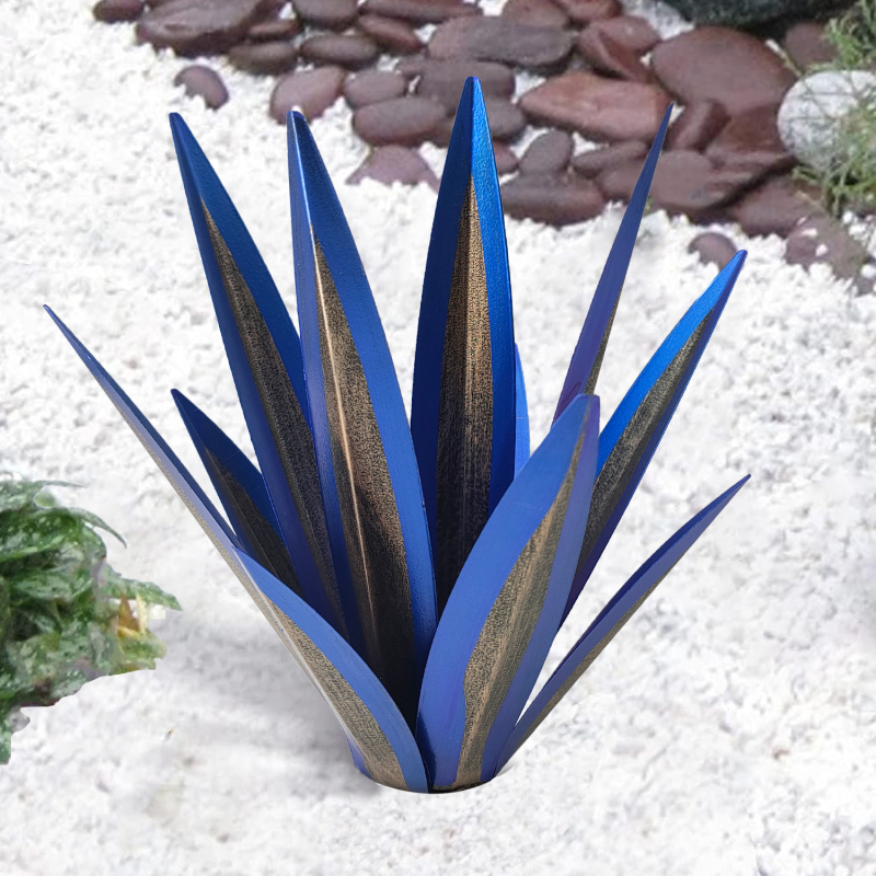 Željezni ukras u obliku cvijeta agave za vanjski vrt